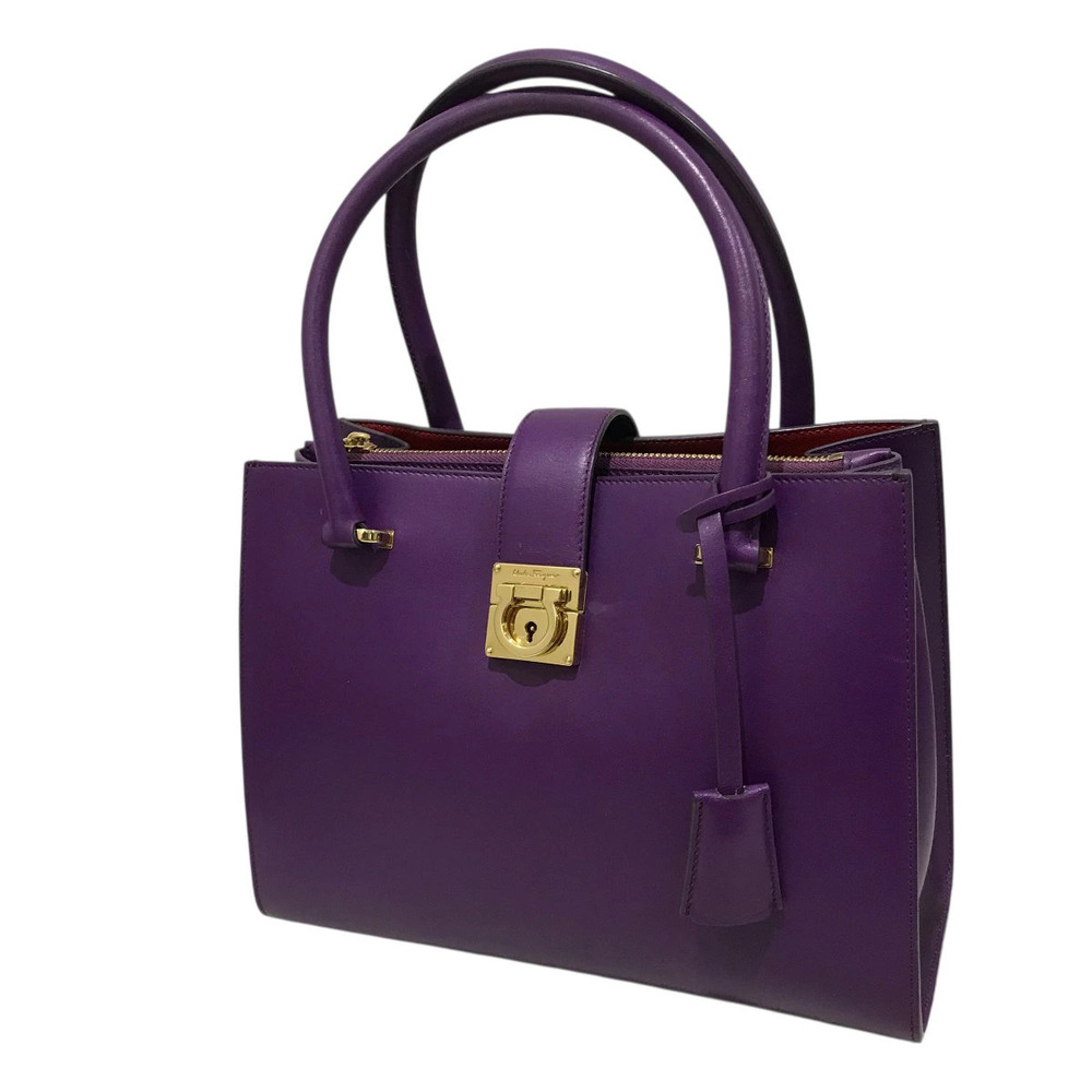 Salvatore Ferragamo Gancini Shoulder Bag Purple